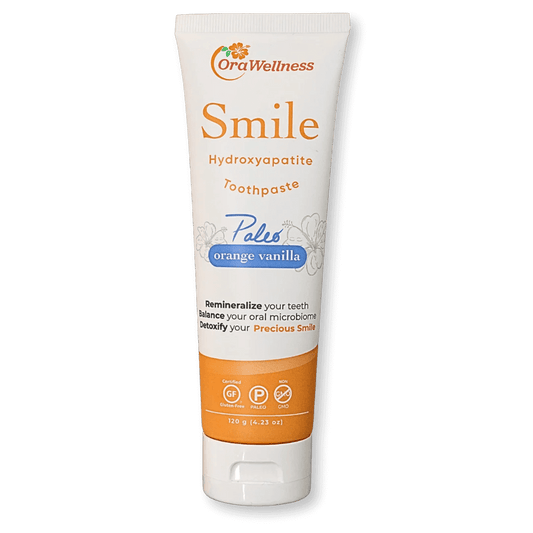 Smile Paleo Toothpaste 120g: Natural MCHA Orange Vanilla tube.