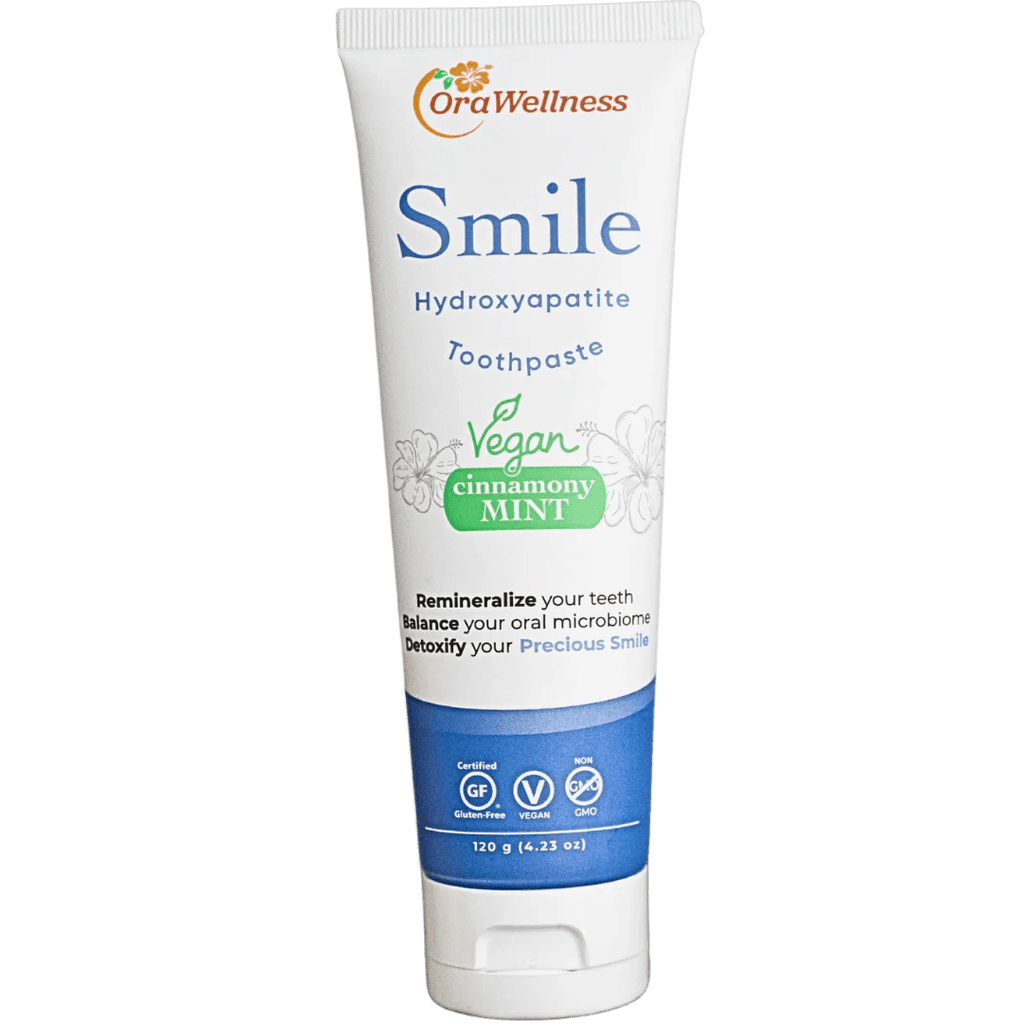Smile Vegan Toothpaste 120g: Plant-Based MCHA Cinnamony Mint tube.